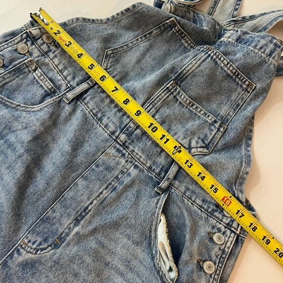 We the Free People Ziggy Denim Shortalls Short Overalls Size Large - Picture 5 of 10